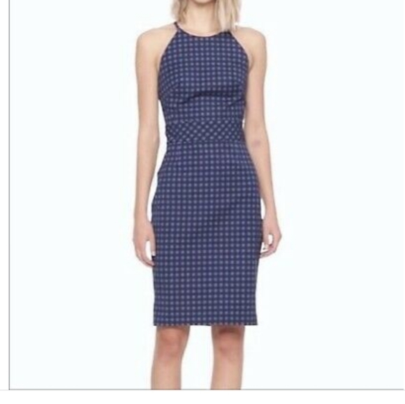 Banana Republic gingham plaid work dress